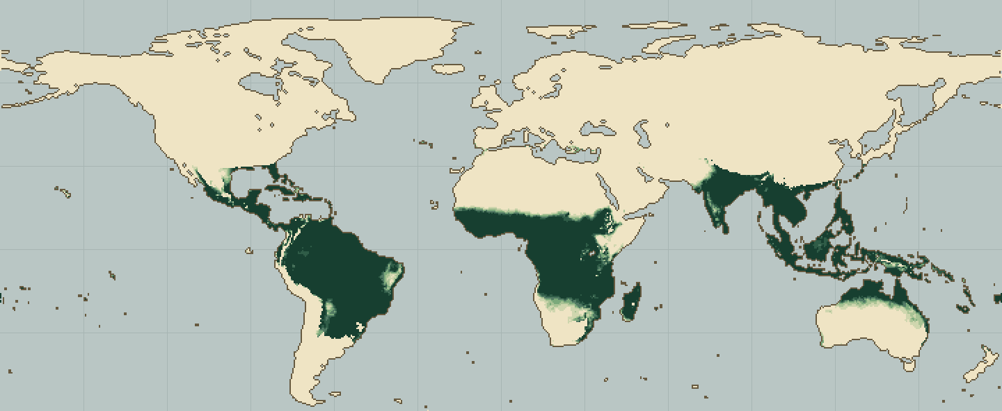 Global climatic suitability map for Bambara Groundnut