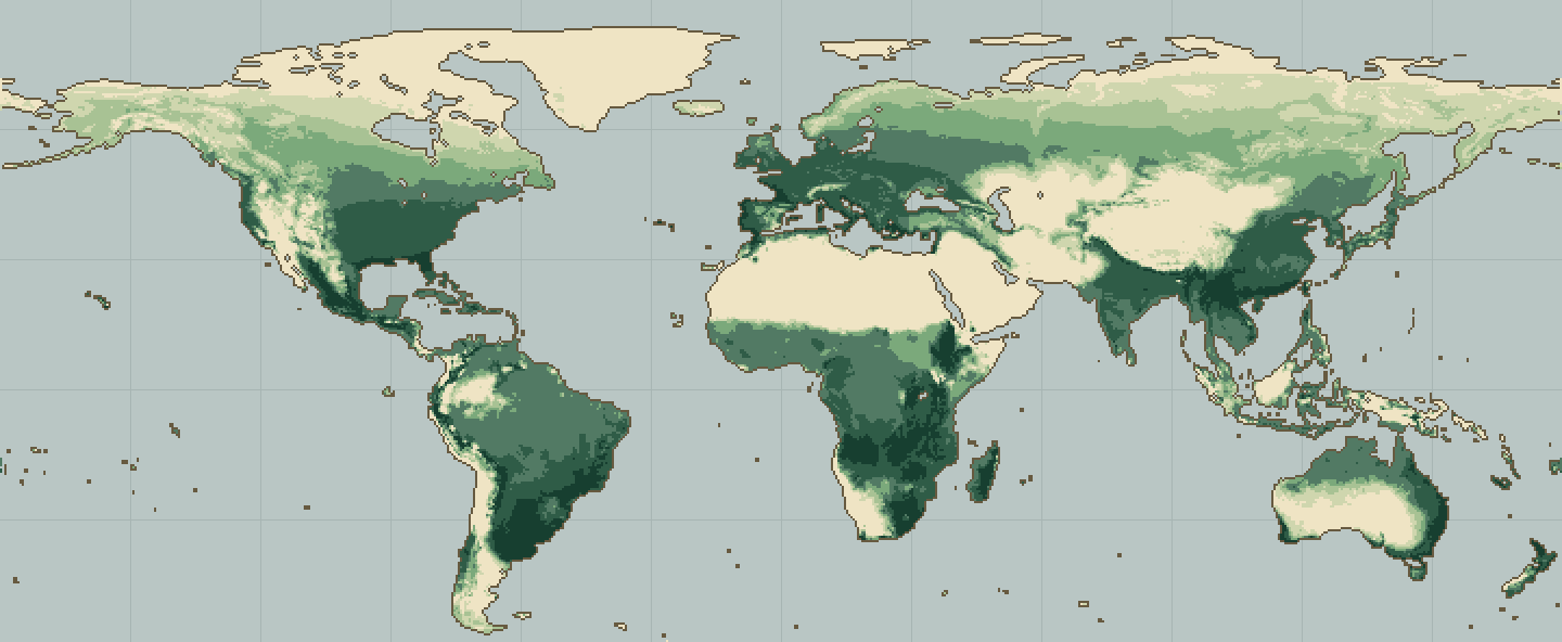Global climatic suitability map for Barley