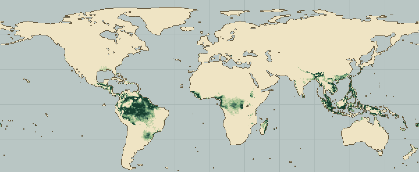 Global climatic suitability map for Brazil Nut