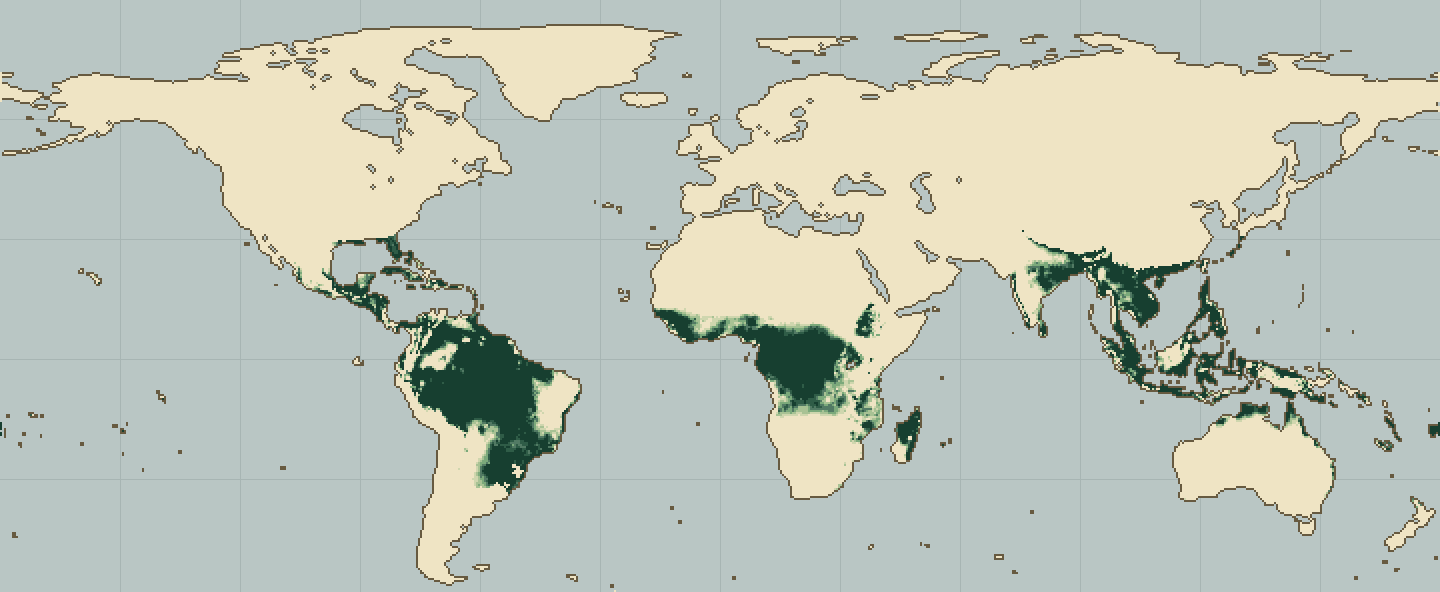 Global climatic suitability map for Breadfruit