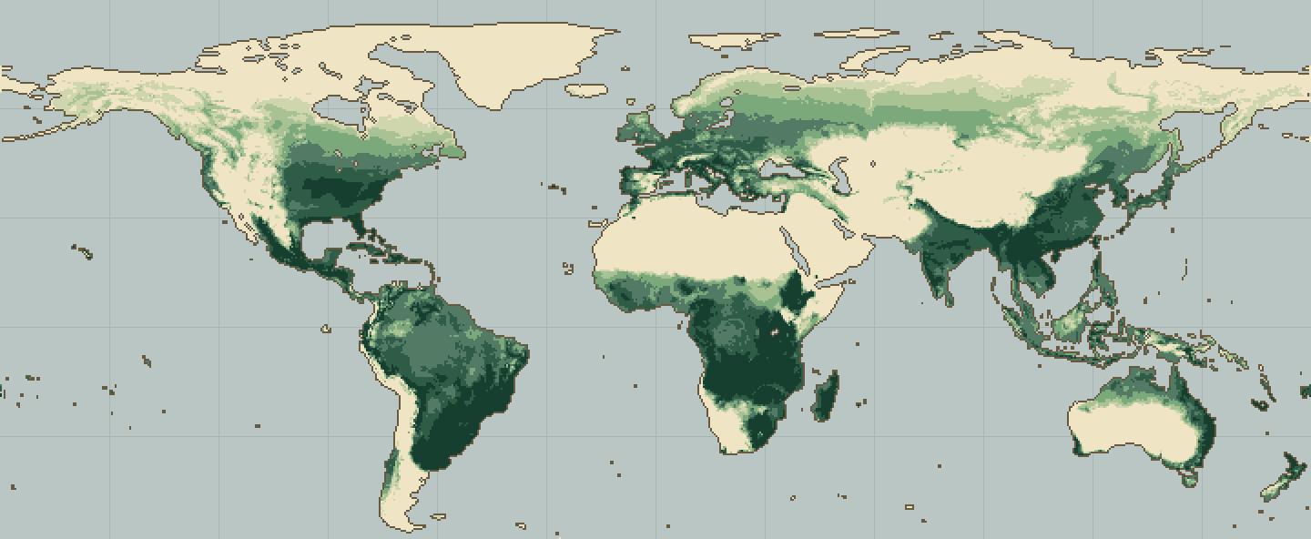 Global climatic suitability map for Cabbage