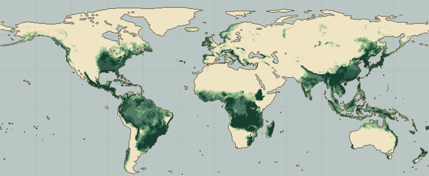 Global climatic suitability map for Carrot