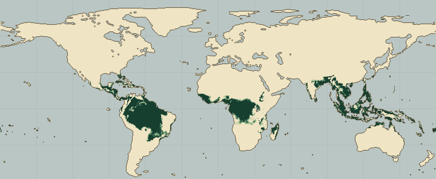 Global climatic suitability map for Clove