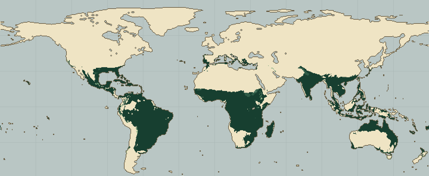 Global climatic suitability map for Dragonfruit