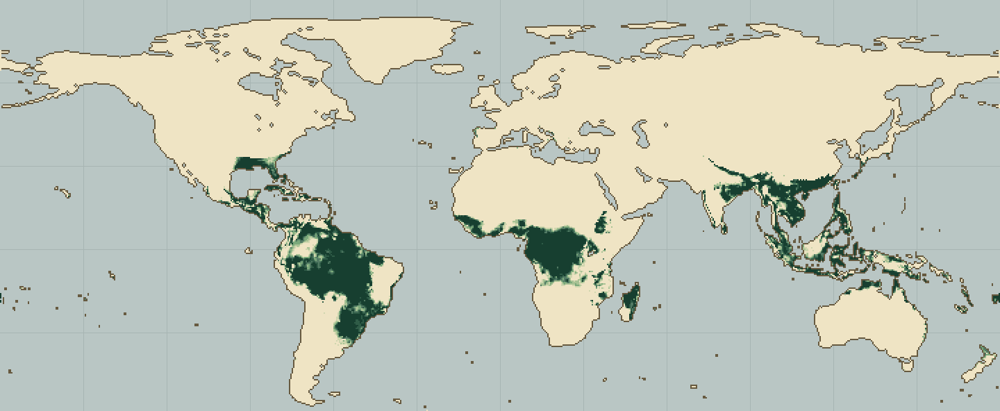 Global climatic suitability map for Durian