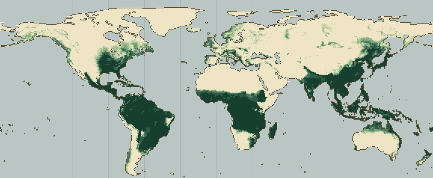 Global climatic suitability map for Foxtail Millet