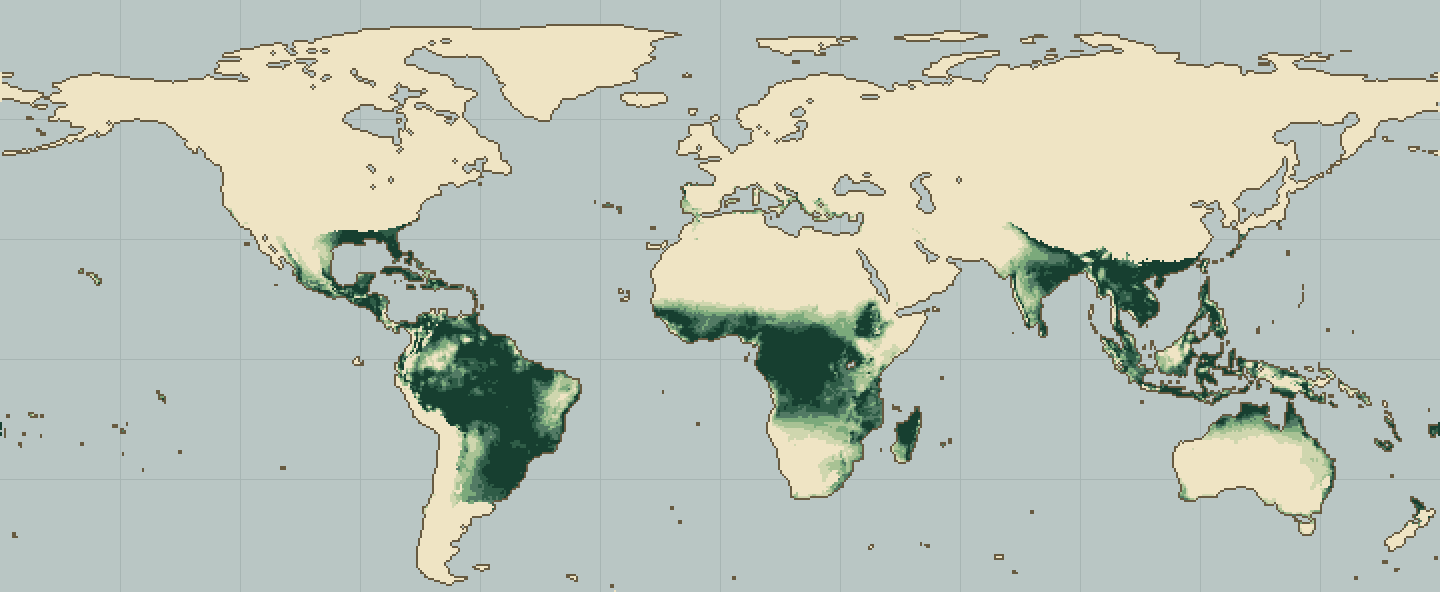 Global climatic suitability map for Grapefruit