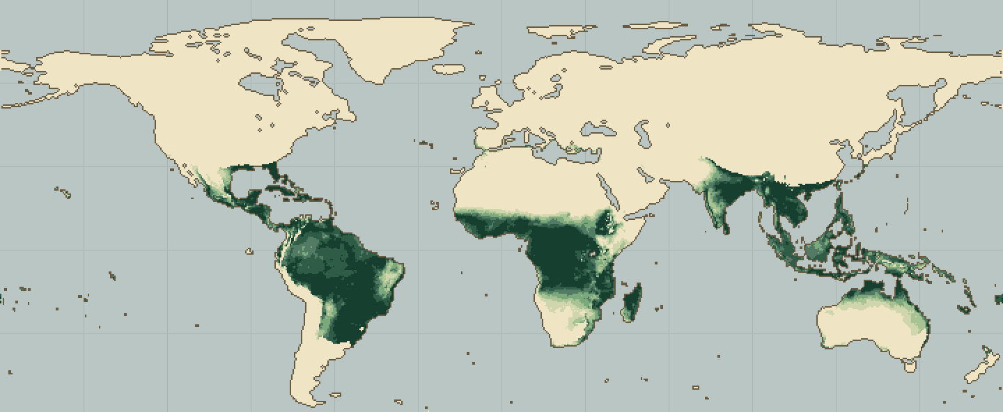 Global climatic suitability map for Jícama