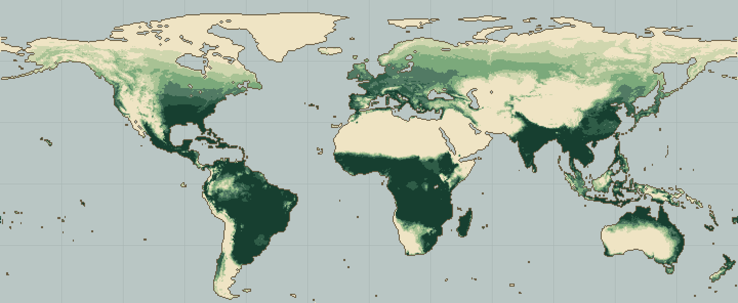 Global climatic suitability map for Lentil