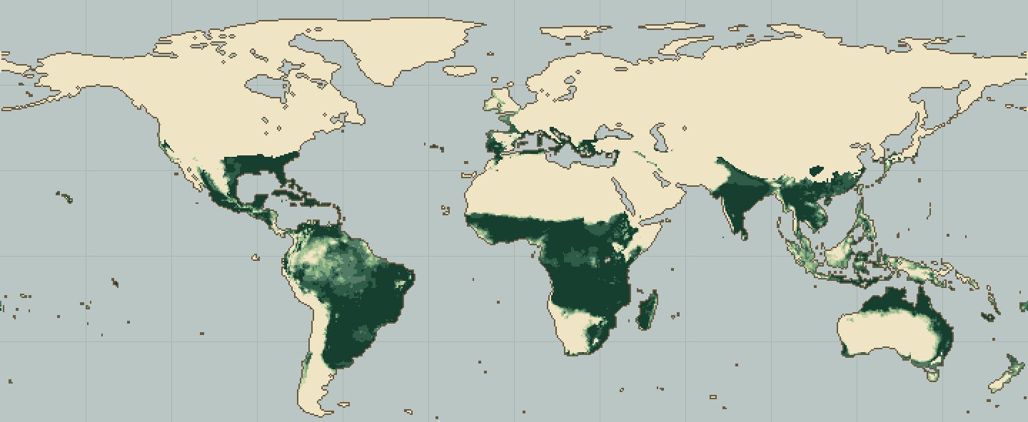 Global climatic suitability map for Loquat