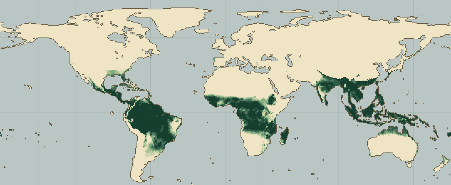 Global climatic suitability map for Niger Seed