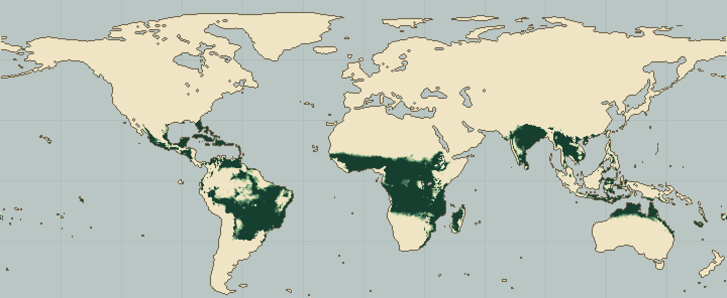 Global climatic suitability map for Passionfruit