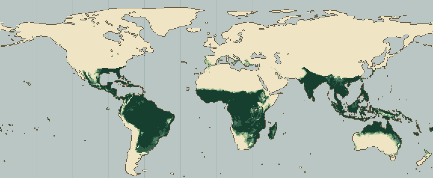 Global climatic suitability map for Pearl Millet