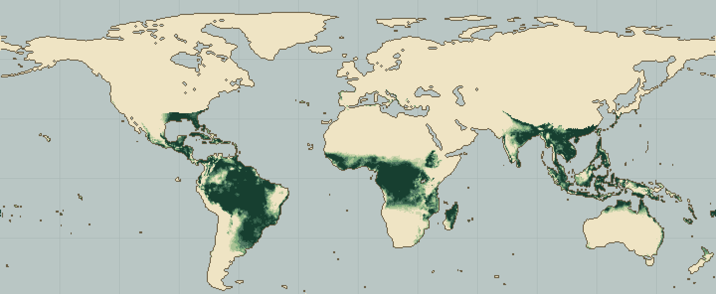 Global climatic suitability map for Pomelo