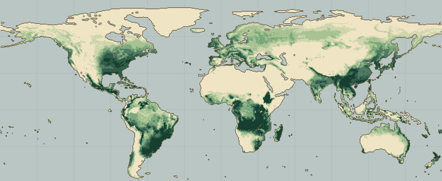 Global climatic suitability map for Opium Poppy