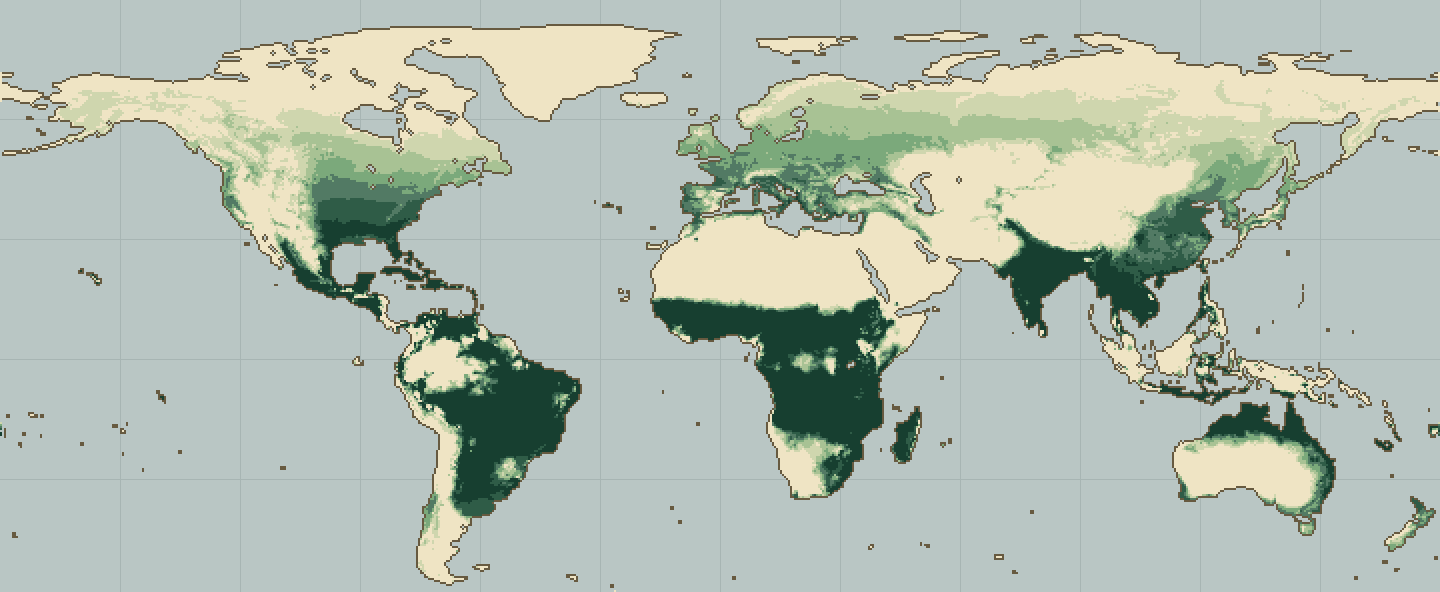 Global climatic suitability map for Safflower