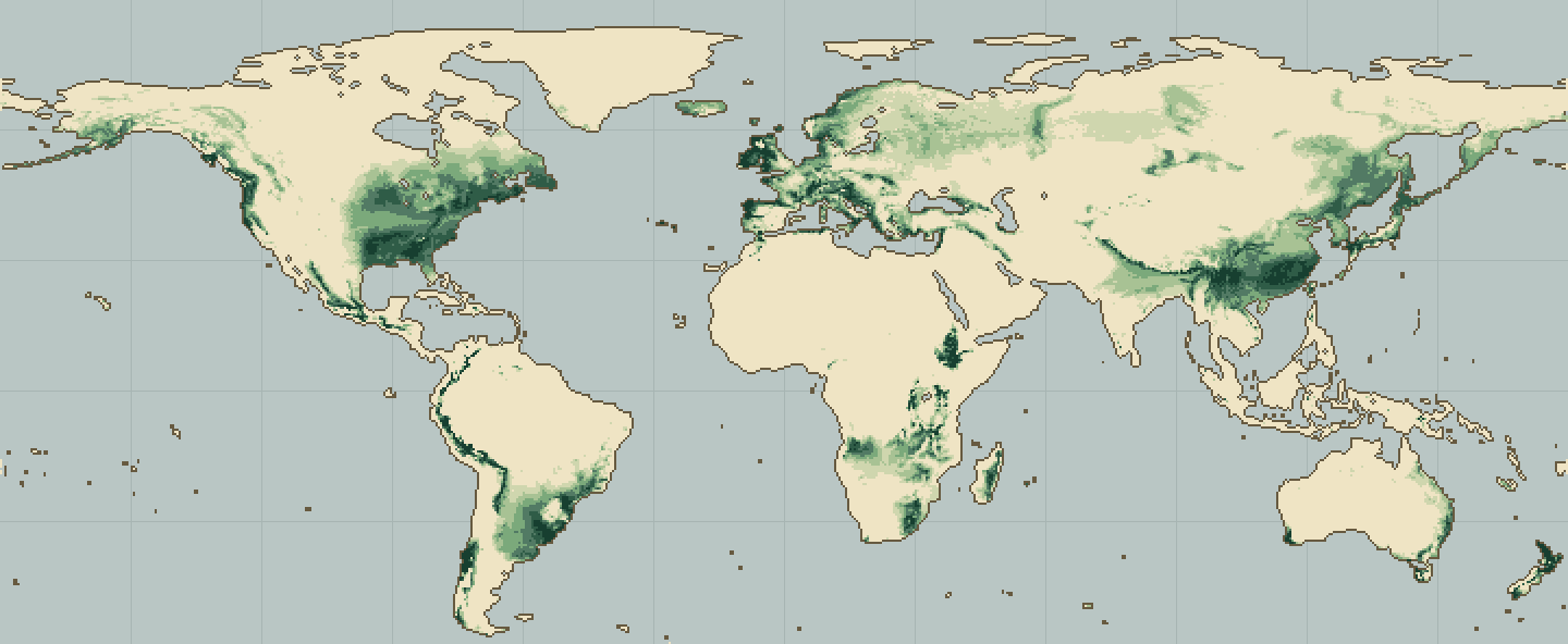 Global climatic suitability map for Saffron