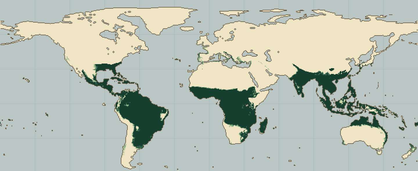 Global climatic suitability map for Soybean