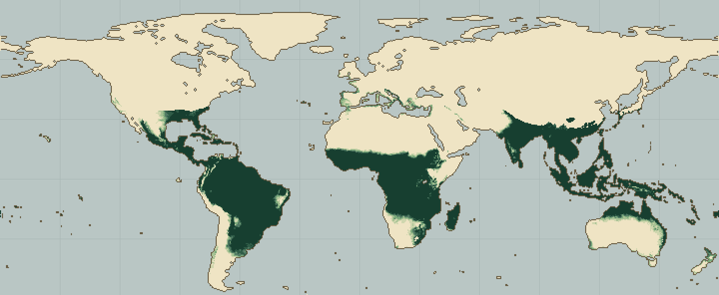 Global climatic suitability map for Squash
