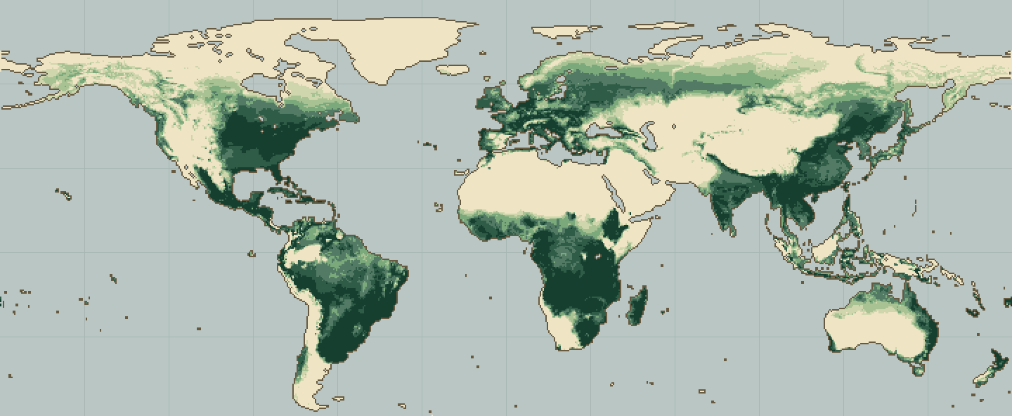 Global climatic suitability map for Sugar Beet