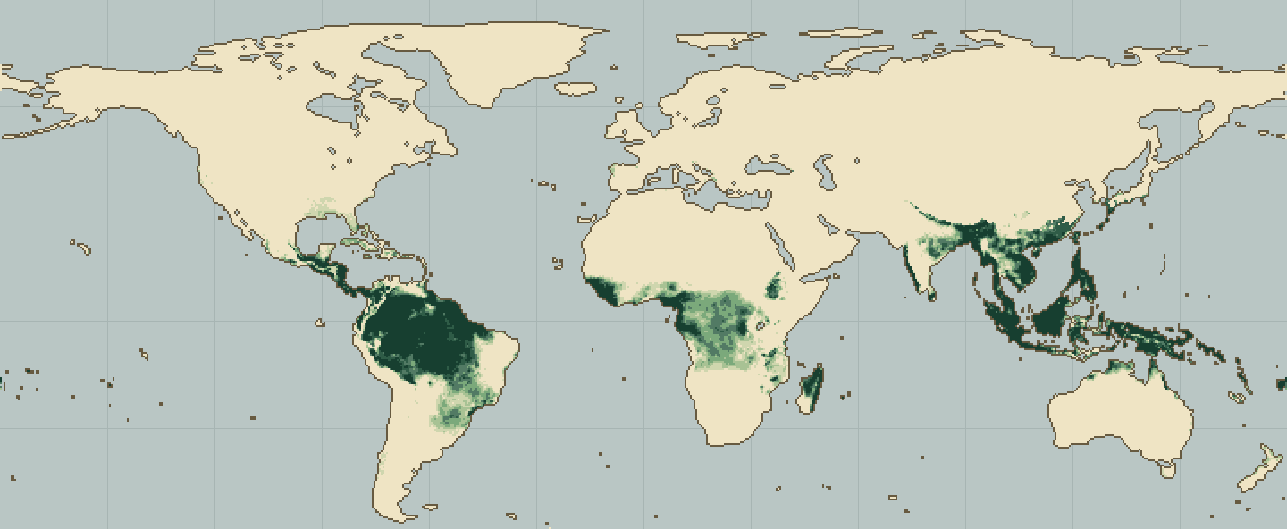 Global climatic suitability map for Taro
