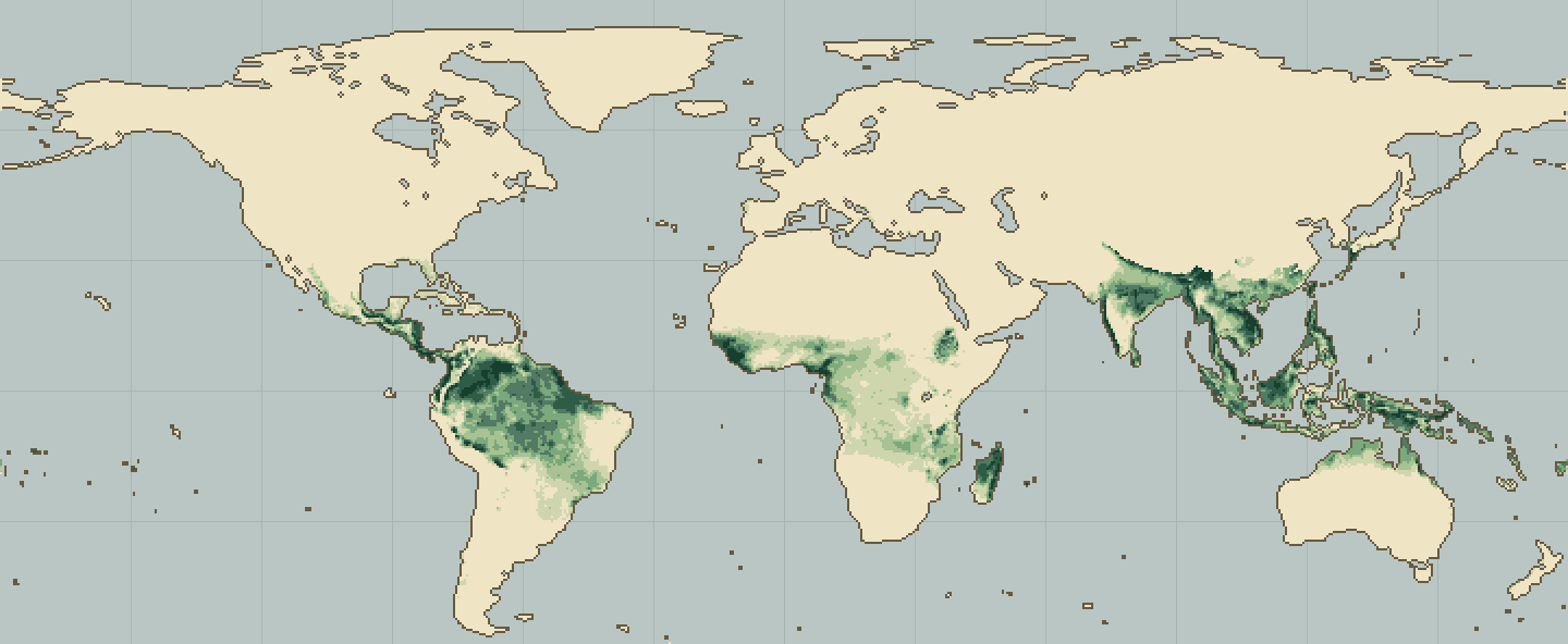 Global climatic suitability map for Turnip
